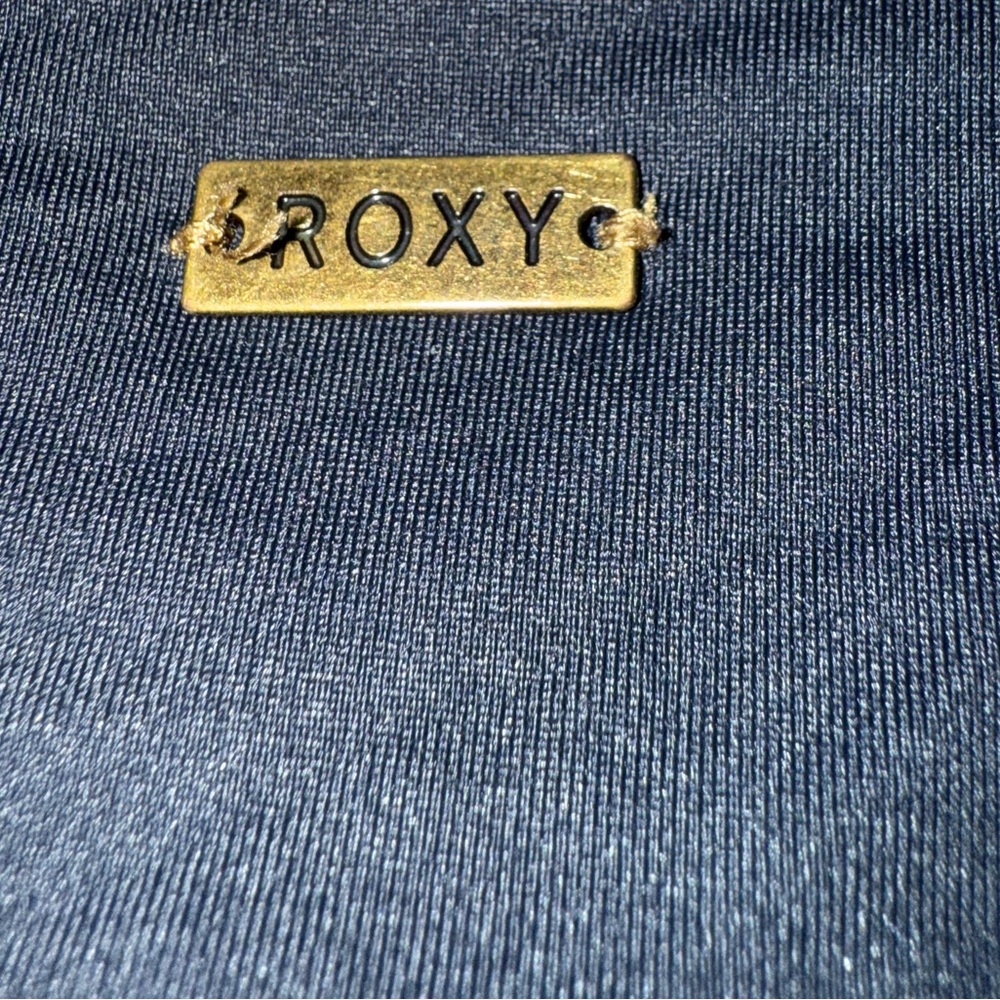 Roxy Black Medium Coverage Bikini Bottom Small Euc - image 3